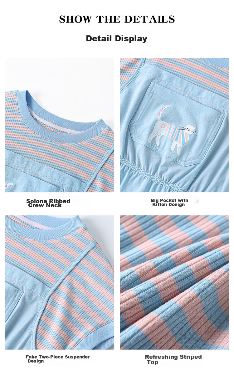 CHANZUIGOU Girls' Two-in-One Energetic T-Shirt Dress with Spliced Suspender Skirt 2026 Summer New Fashion 15